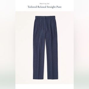 NWT relaxed straight leg, navy stripe Abercrombie & Fitch pants